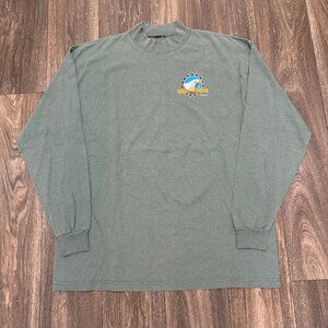 Vintage Harley Davidson Shirt Men's XL Green Mock Neck An American Icon 90s USA